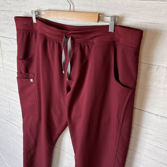 Figs Scrub Pants Mens Size XXL/T Burgundy T-21004T Heavy Duty Waistband Medical - Picture 7 of 16